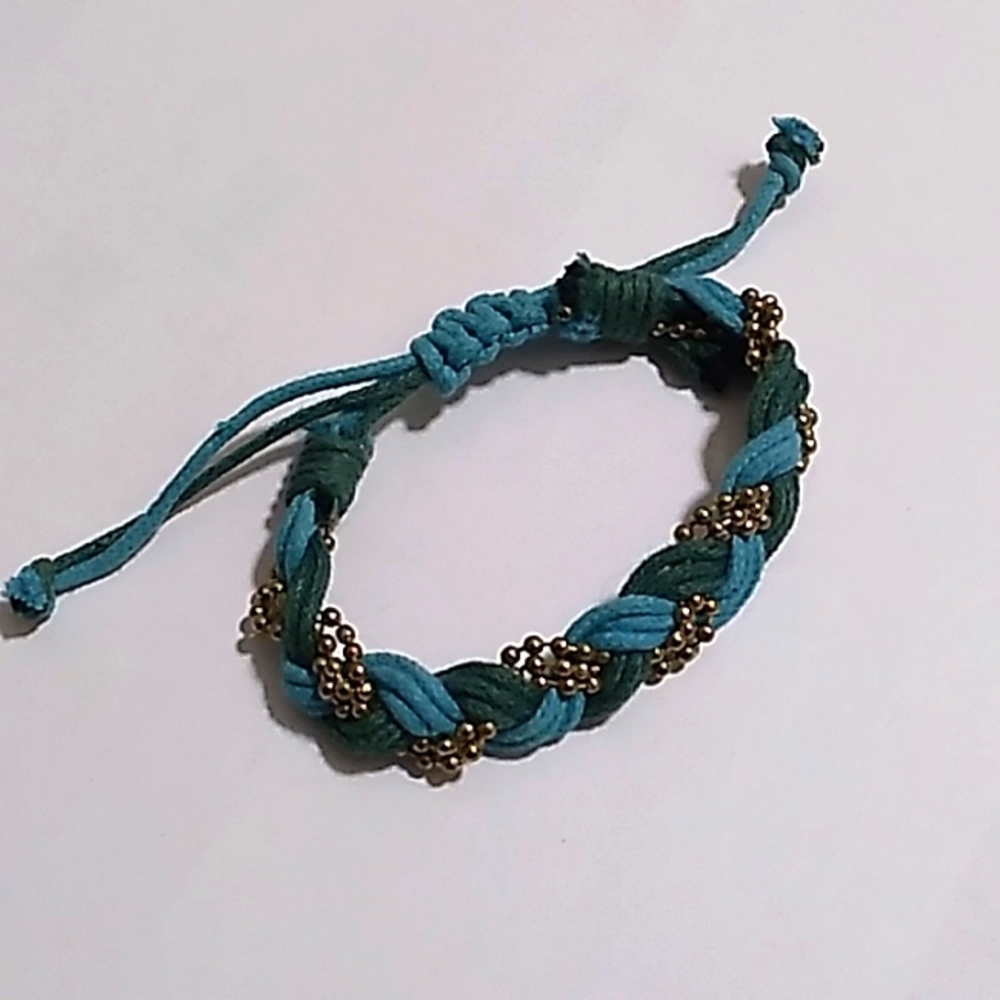 Blue and gold colored bracelet